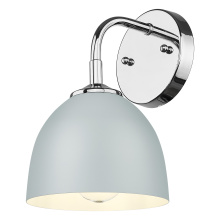 Golden 6956-1W CH-MGY - Yep by Golden Lighting Zoey 1-light Wall Sconce in Chrome and Matte Gray shade